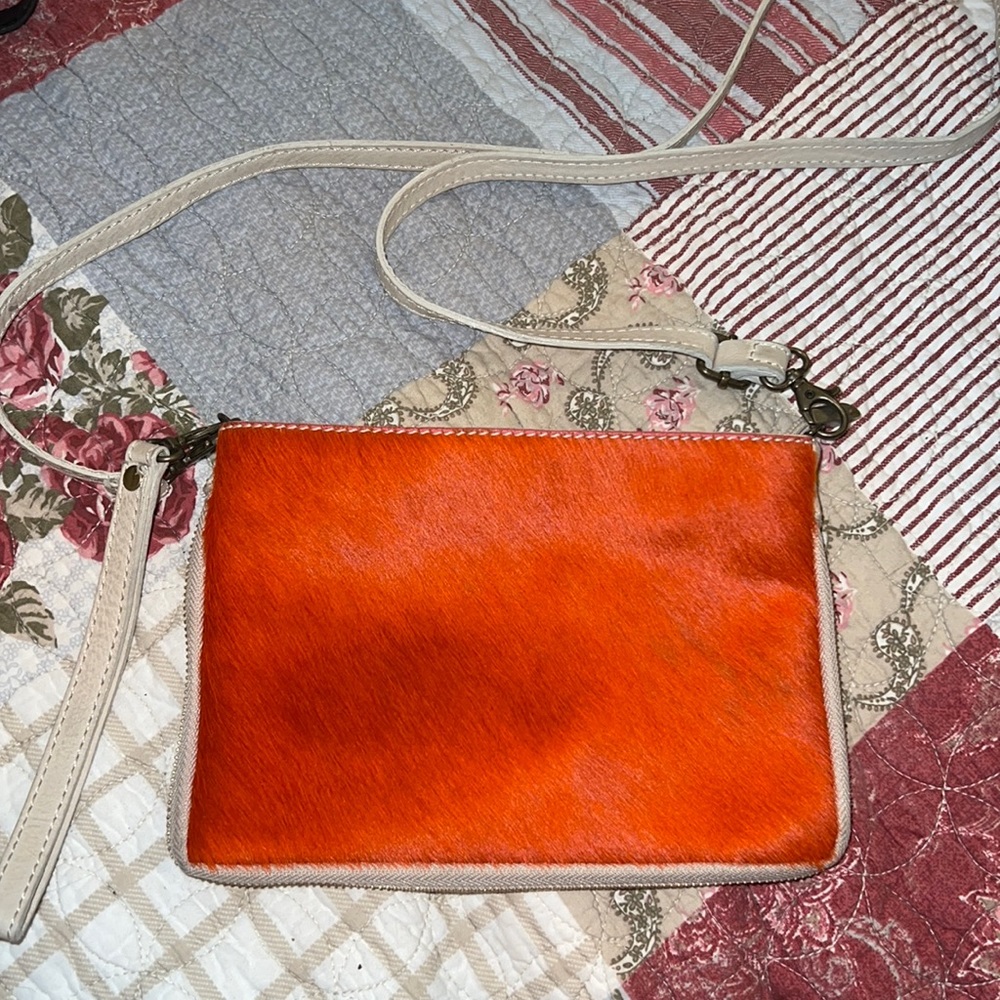Genuine Leather Borse in Pelle Italy horse hair convertible wristlet purse
